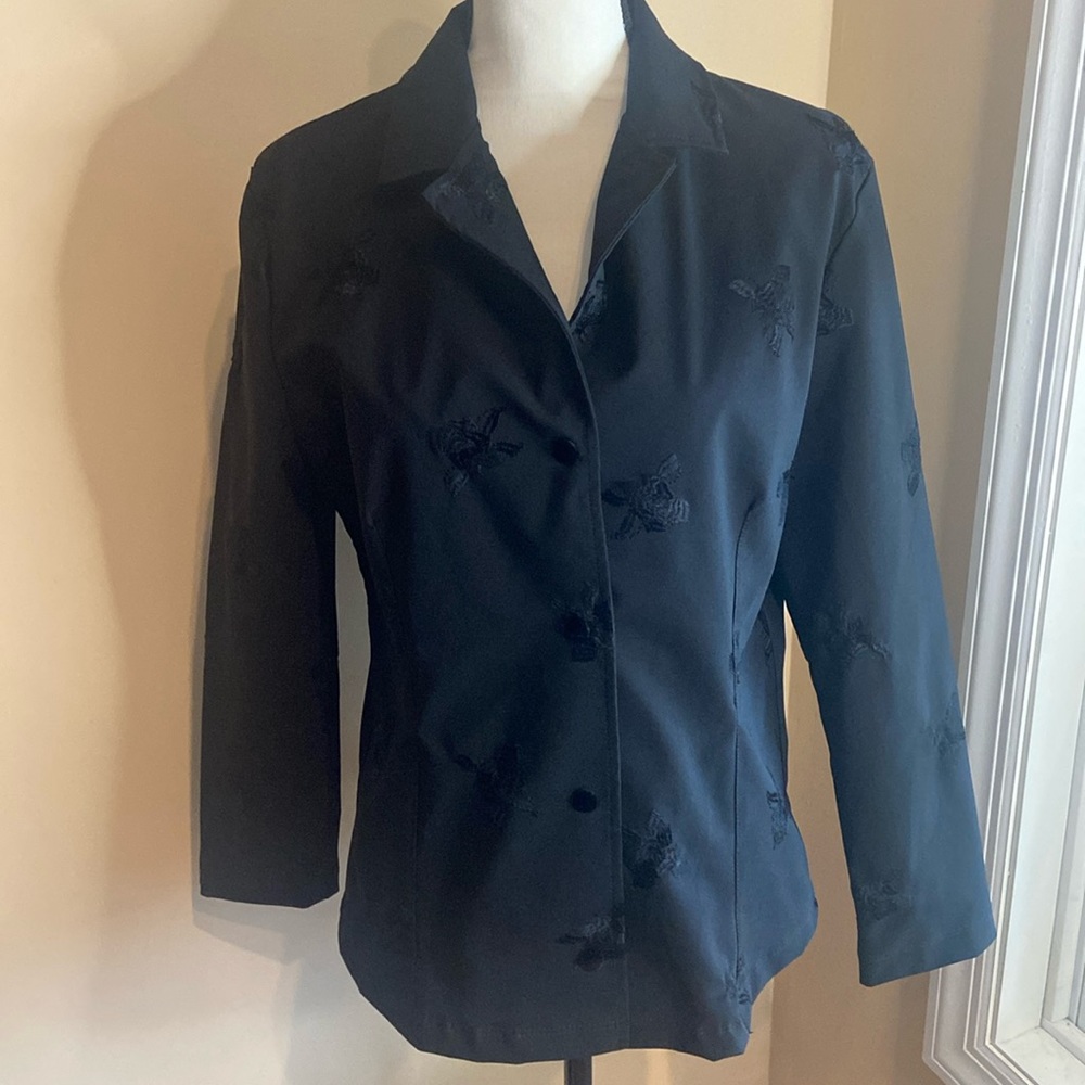 EQUESTRIAN DESIGNS Santa Barbara CA Black Embellished Size L Jacket